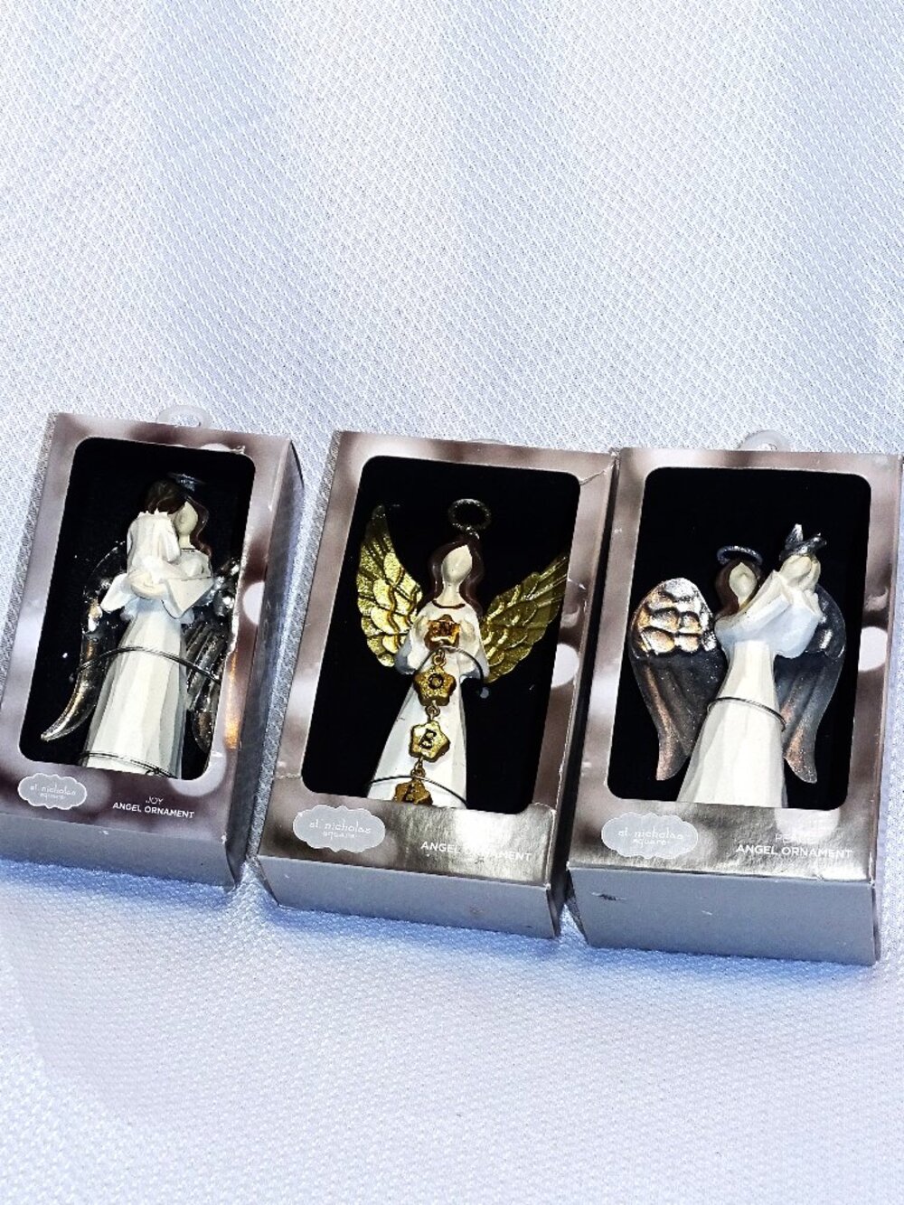 Three New St. Nicholas Square Angel Christmas Ornaments